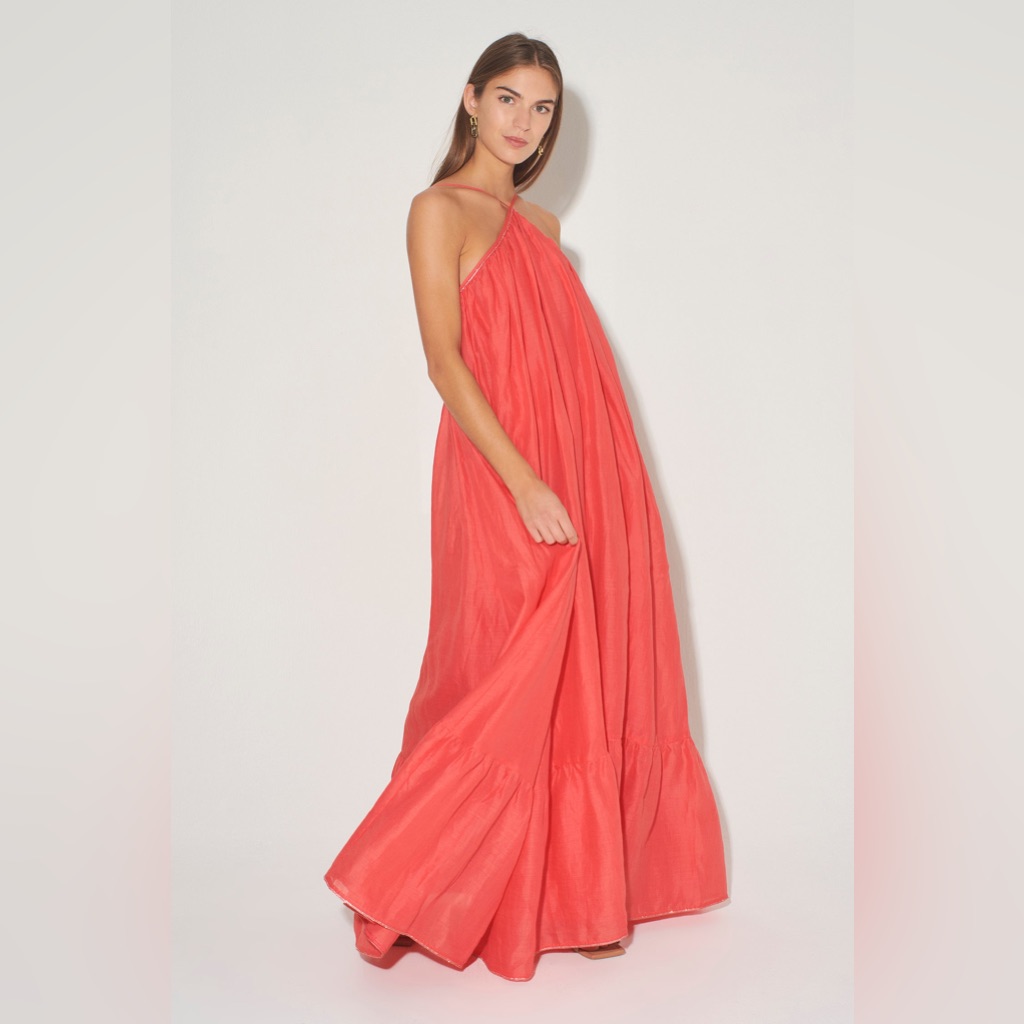 Free People Lords A-Line Gown Watermelon